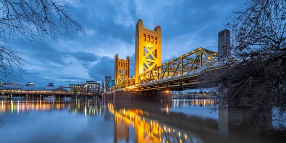 Evening photo of Sacramento, representing the various hard money lenders in Sacramento